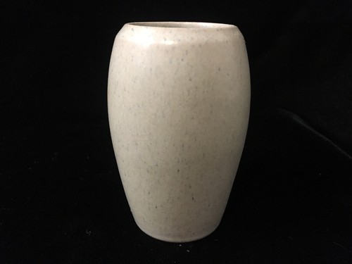 Perfect Marblehead Pottery Blue Speckled Gray Vase 3 1/2”