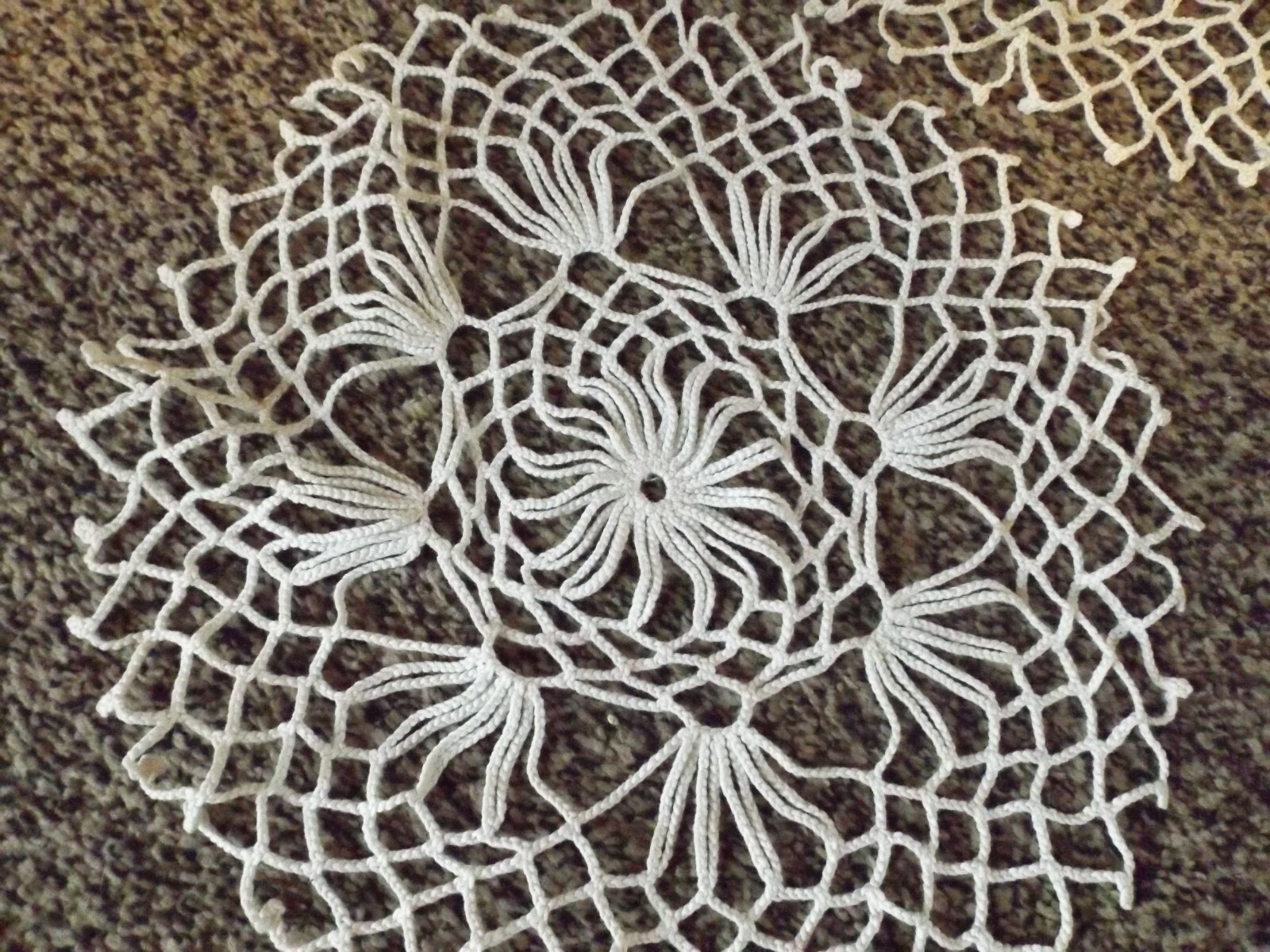 Vtg Lot of 3 Crochet Doily Crocheted Doilies