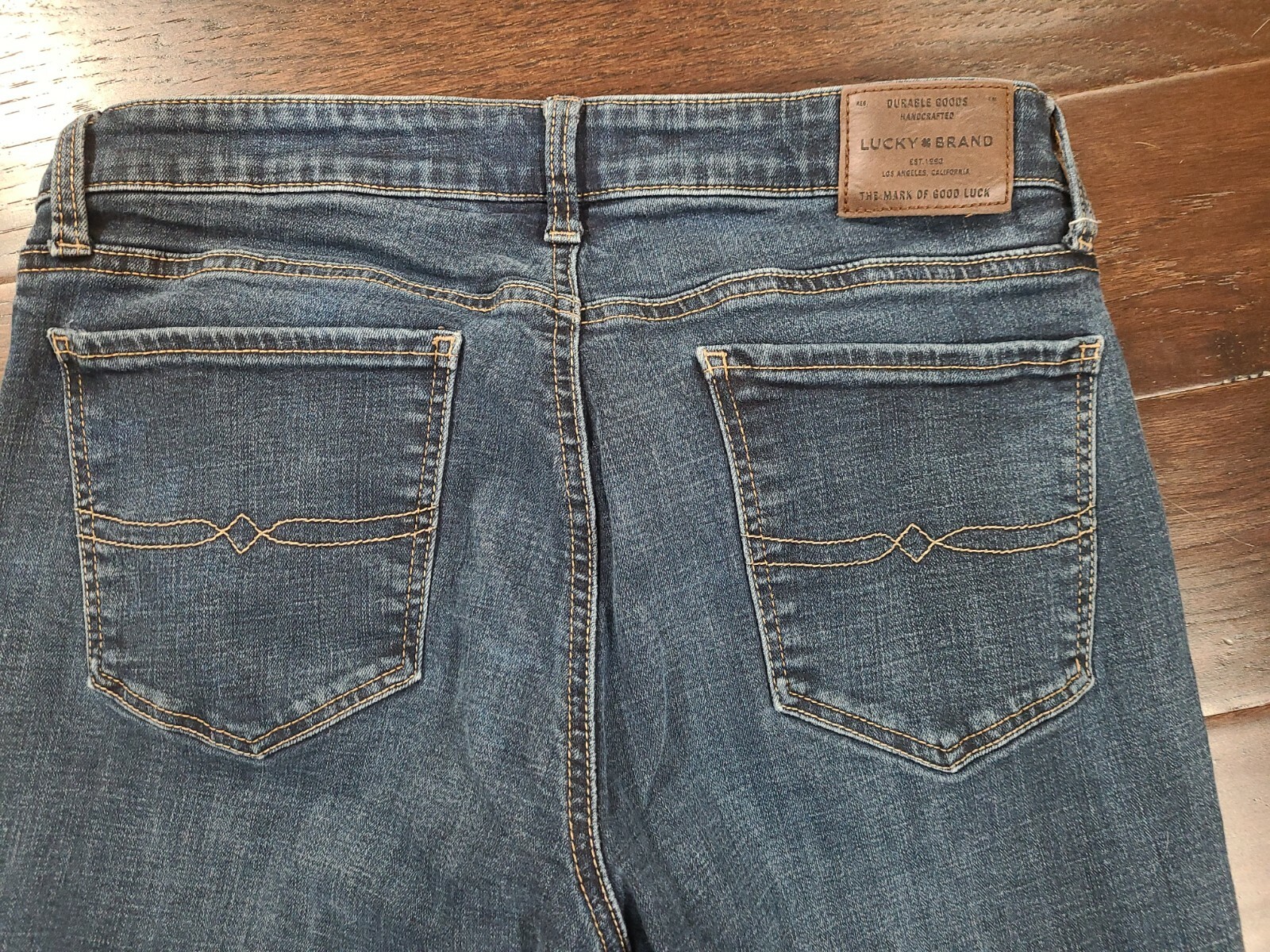 Blue Mid Rise Stretch Denim Pant 