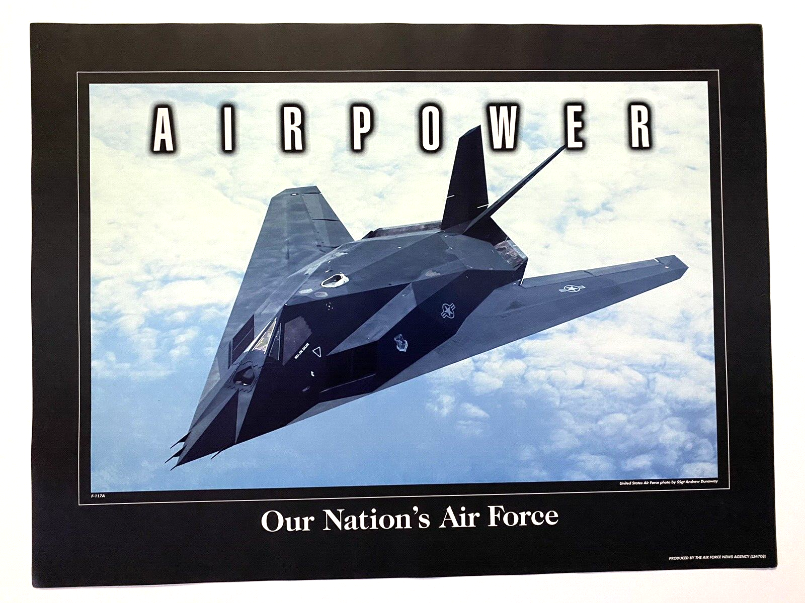 Vintage Air Force Air Power Poster F-117 Nighthawk Stealth