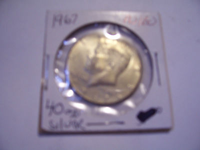 KENNEDY 40% SILVER HALF DOLLAR COIN 1967 P  LOT B