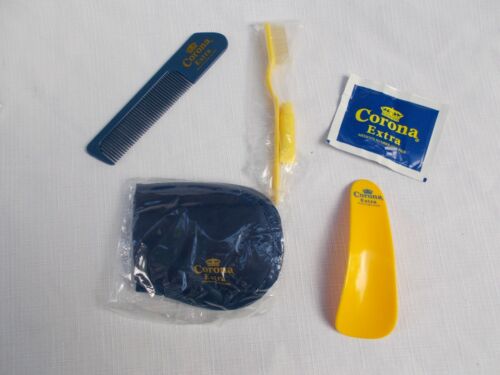  Corona Extra Beer  promo travel kit Shoe Horn ,comb, toot brush and bag + more 