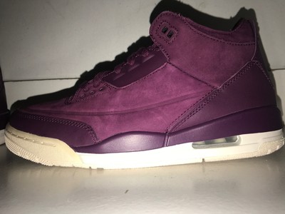 

Женские Jordan 3 Retro Bordeaux Bordeaux/Bordeaux-Phantom (AH7859 600, Фиолетовый, Air Jordan 3