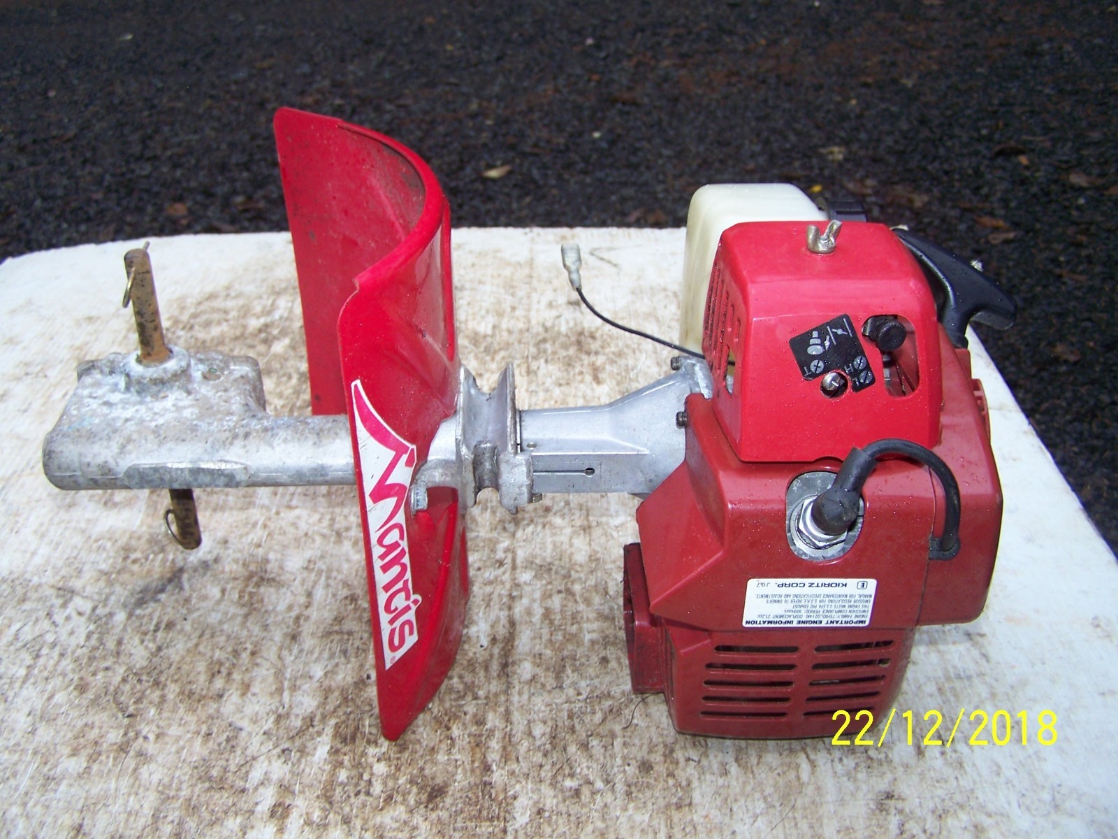 Nice Looking Mantis SV-5V/2  Garden Tiller Engine & Transmission