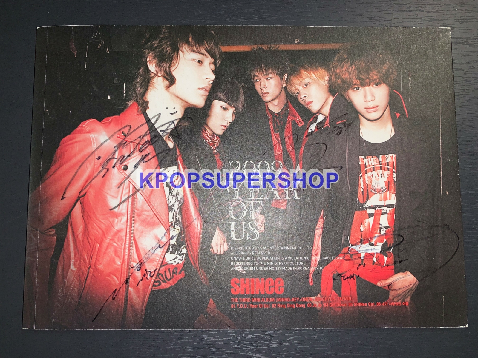 Shinee 3rd Mini Album 2009 Year of Us Autographed Signed CD Good