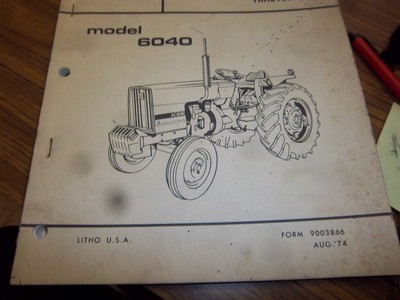 ALLIS-CHALMERS 6040 TRACTOR PART MANUAL~AC 6040 TRACTOR PART CATALOG~ORIG!!~1974