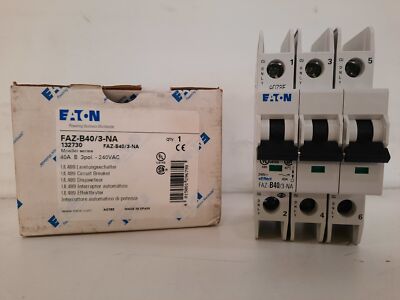 Eaton NSB FAZ-B40/3-NA Miniature Circuit Breakers (MCBs) FAZ 3P 40A 240V 50/60Hz