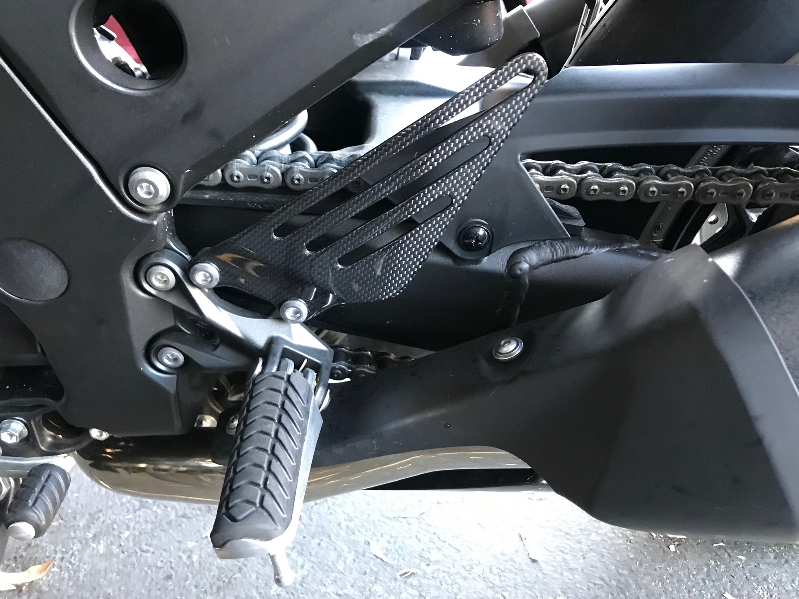 2006-2011 ZX-14 Carbon Fiber Rearset Heel Plate Guard Fairing