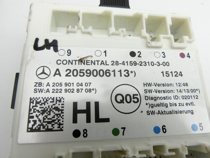 Mercedes S205 W205 14-18 Steuergerät SG Türmodul Links Hinten Mercedes S205 W205 14-18 16.04.2015 A2059006113... Vorschau 2