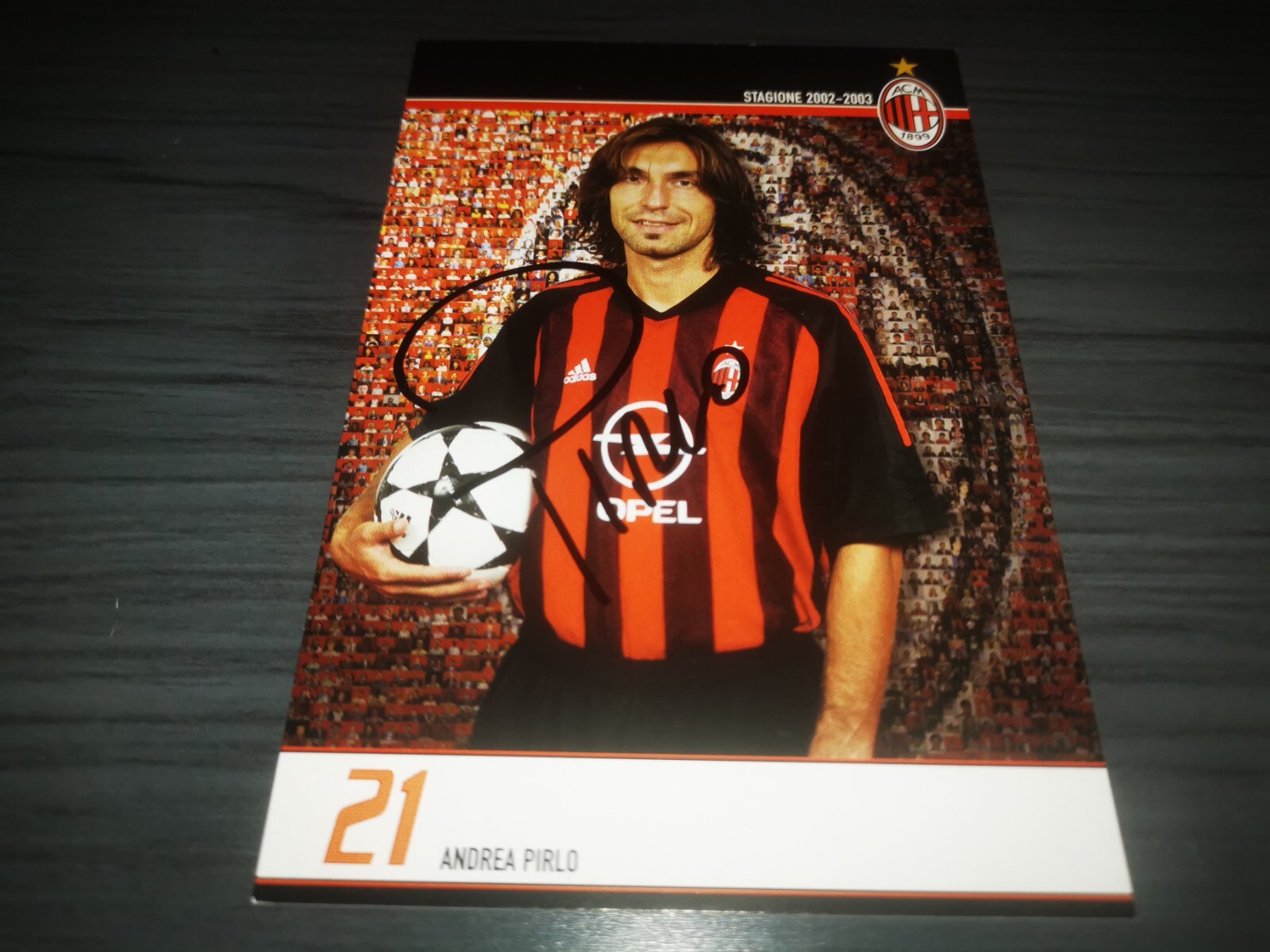 Andrea Pirlo hand signed Ac Milan Club autograph card | eBay