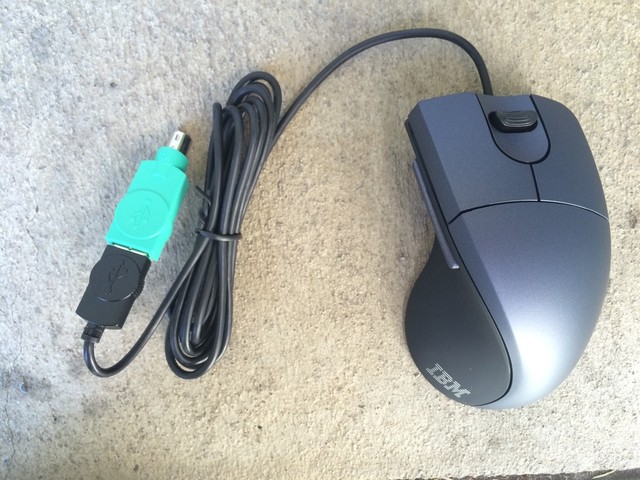 IBM Scrollpoint Pro wired ergo trackball mouse