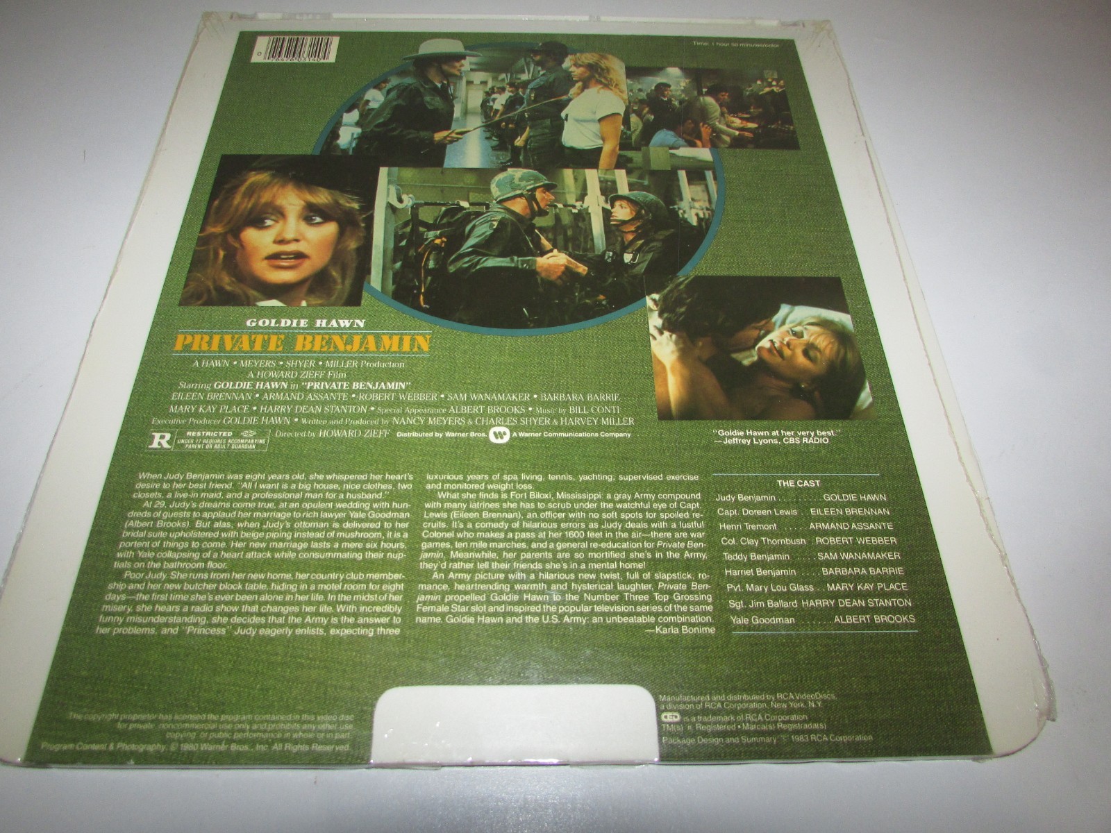 NEW SEALED CED VideoDisc Goldie Hawn Private Benjamin 1983 Warner Home Video RCA