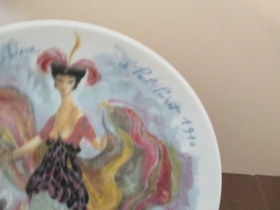 D'Arceau-Limoges Fr. Ganeau Decorator Plate Albertine la femme Liane1910 - EUC