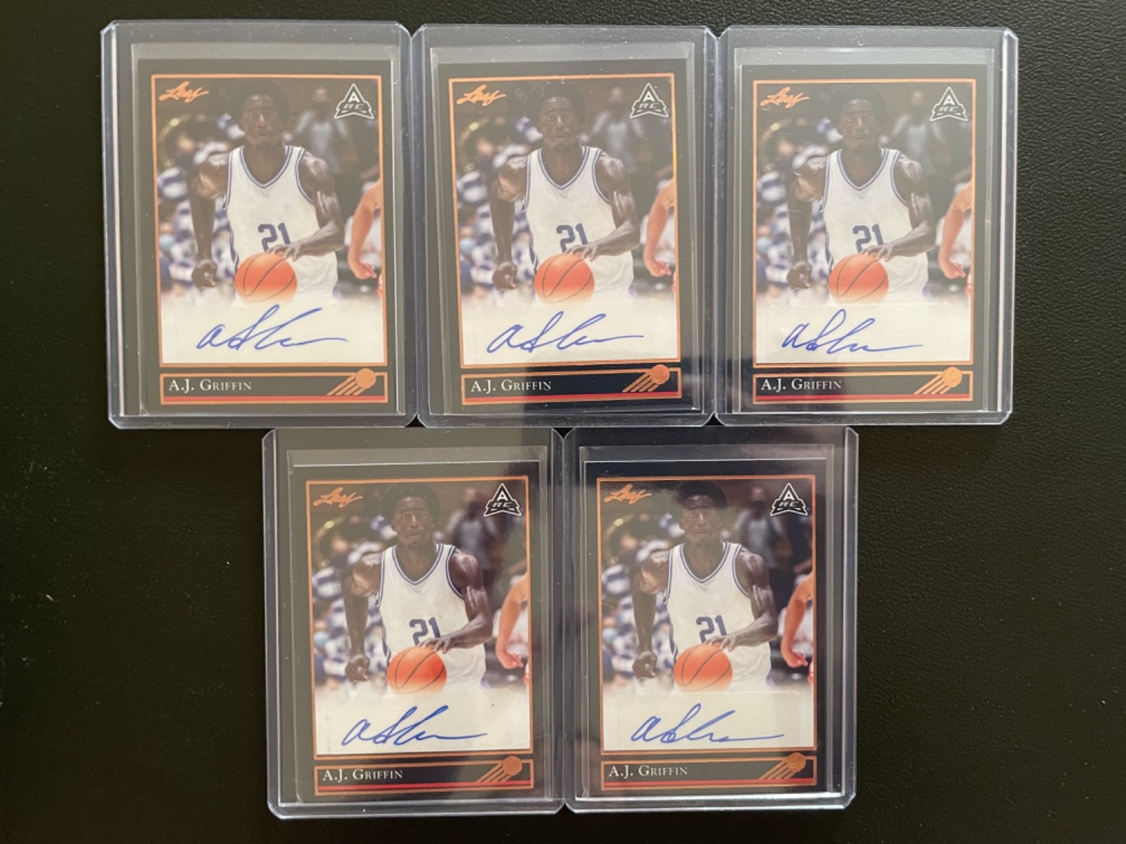 2022 Leaf Black Border Bronze A.J. Griffin Auto Autograph RC Rookie Lot Of 5 #34