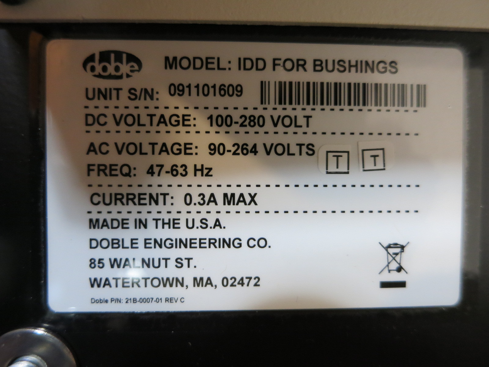 NEW Doble IDD Intelligent Diagnostic Device Bushing Monitor w/ Tap Adapters NIB