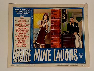 1949 Make Mine Laughs #7 Lobby Card 11 x 14 Joan Davis, Dennis Day, Ray Bolger
