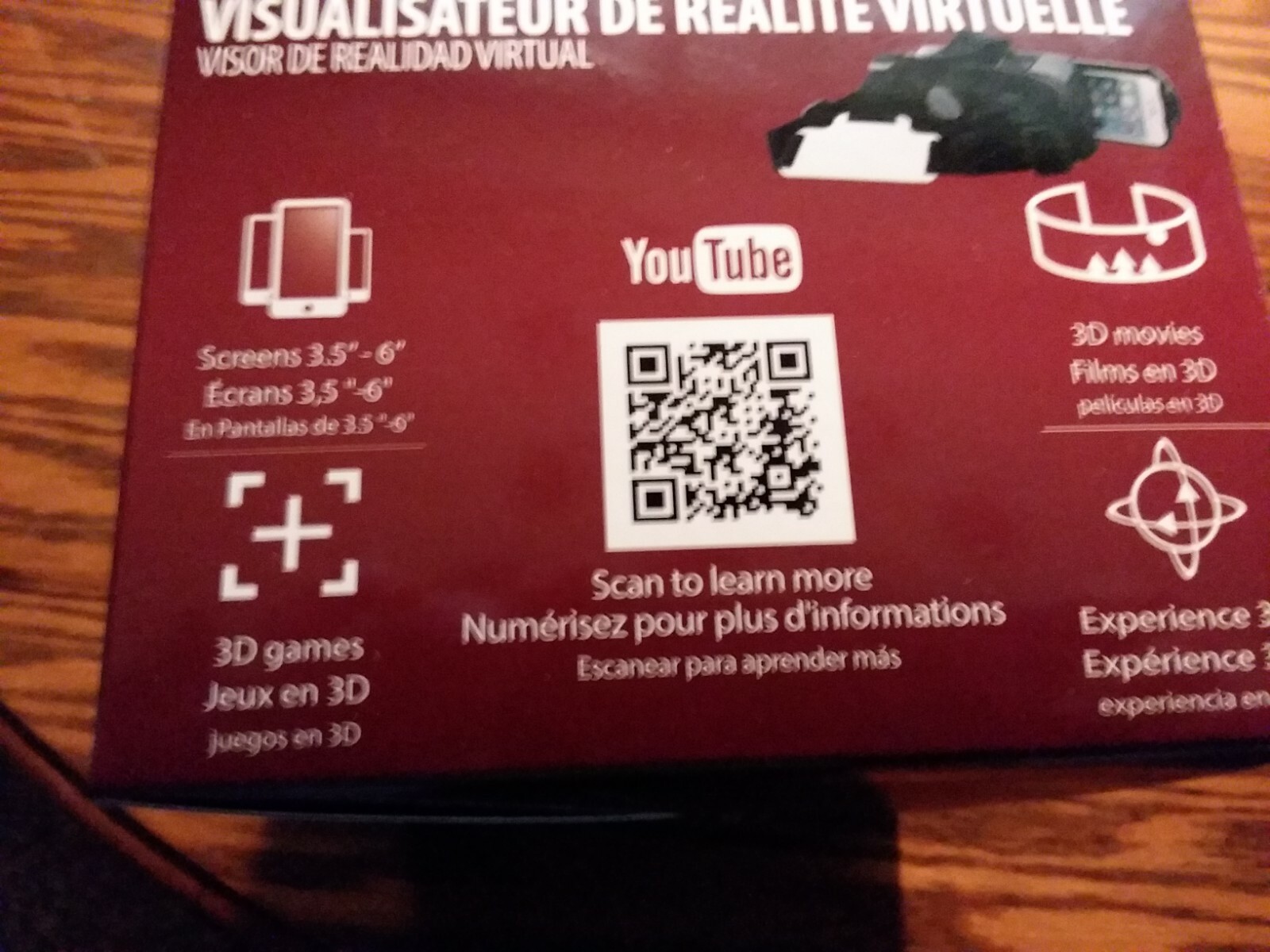 VR VUE 11 VIRTUAL REALITY VIEWER FREE APPS CARD INSIDE MOBILE PHONES-NEW
