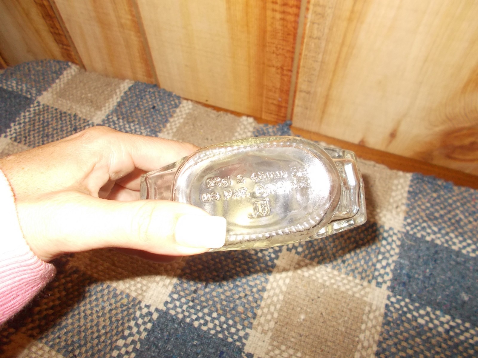 Maple Leaf Shaped Bottle Clear Glass Screw Top Lid 6 3/4