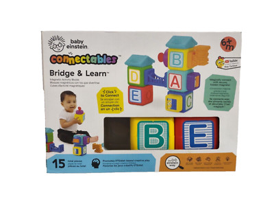 Baby Einstein Connectables 15-piece Magnetic Activity Baby Building Blocks Toys