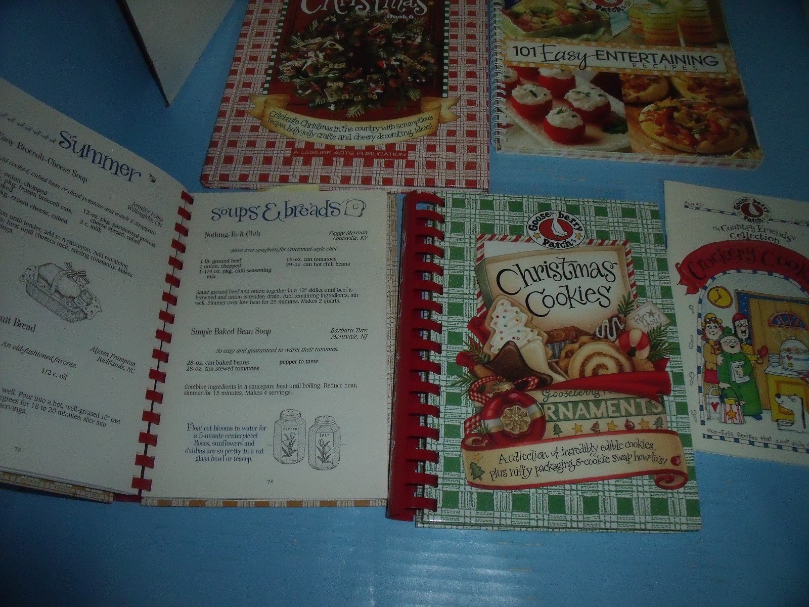 LOT OF 11 GOOSEBERRY PATCH COOKBOOKS*5 INGREDIENTS OR LESS*CROCKERY COOKING