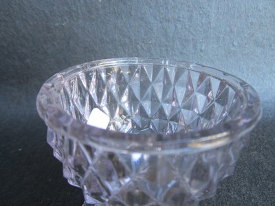 Antique EAPG Civil War Era Sawtooth Pattern Pressed Glass Footed Table Salt #1