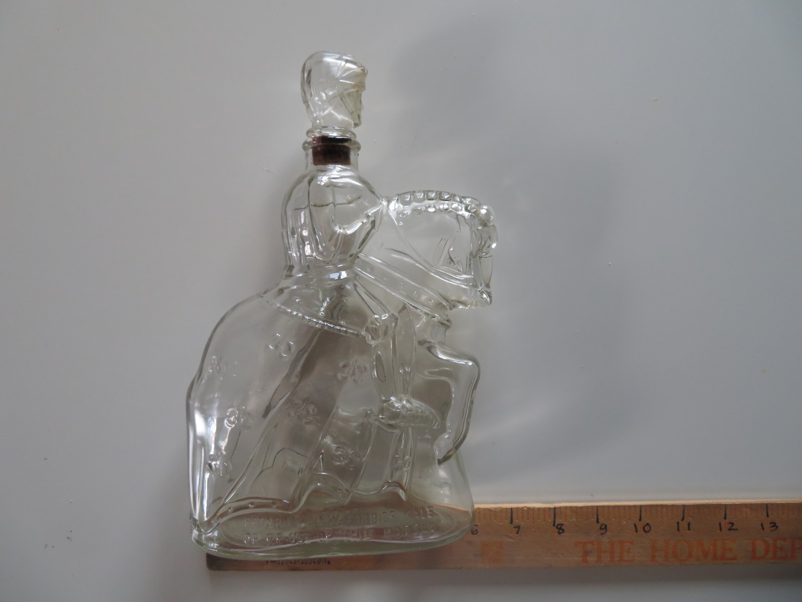 Renaissance Antique collectible Rare Joan of Arc old suit of  armor bottle horse