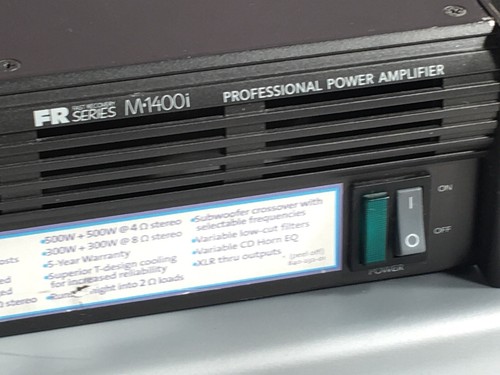 MACKIE M-1400i FR SERIES PROFESSIONAL 2 CHANNEL POWER AMPLIFIER 1400 WATT