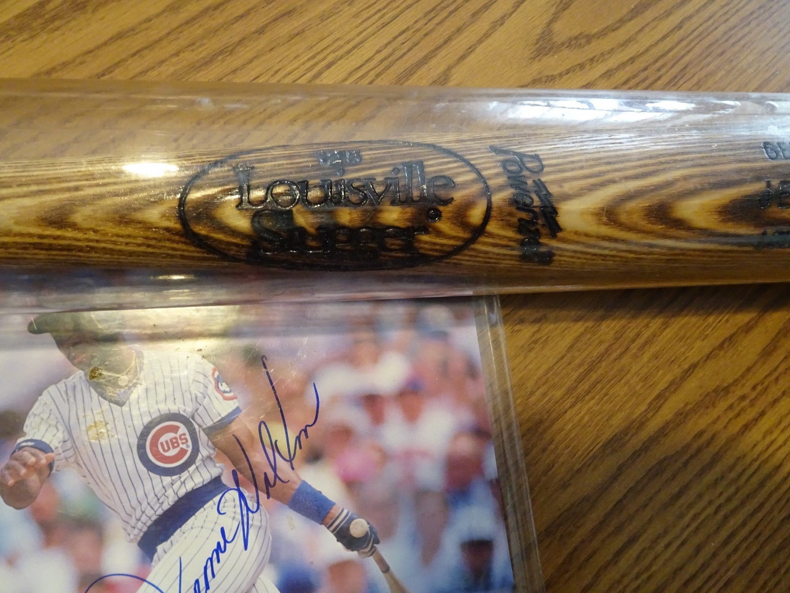 Jerome Walton Autographed Photo & Powerized Louisville Slugger Bat Chicago Cubs