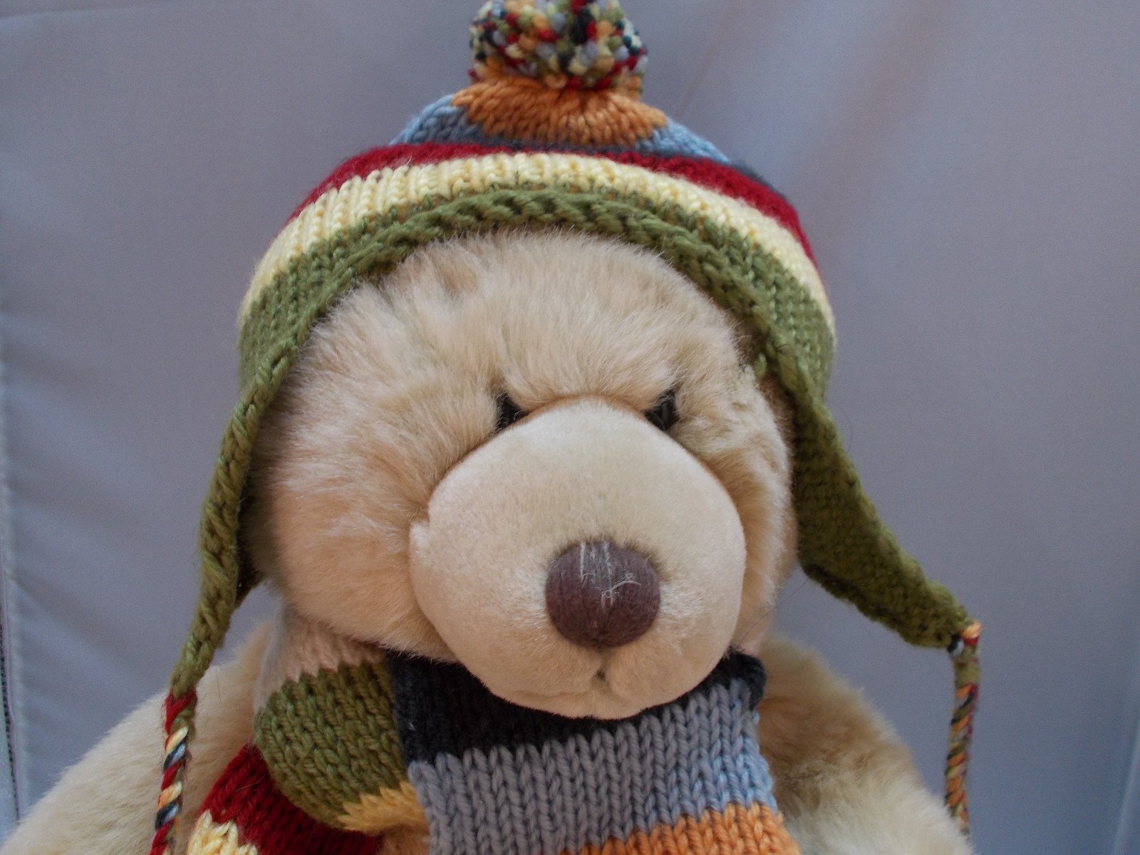 Tri Russ Tan Teddy Bear Harvest Moon Hat Scarf 16