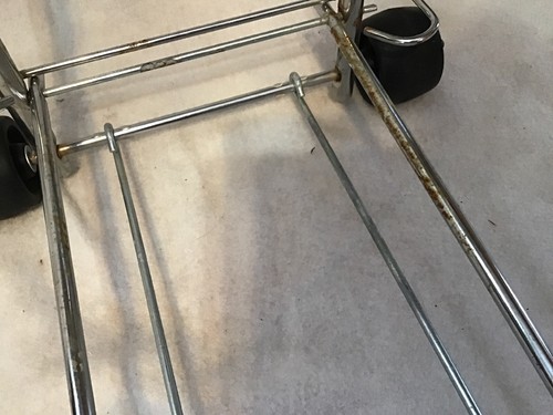 Luggage Cart, Metal Rolling Luggage holder Folding Storable Luggage Roller