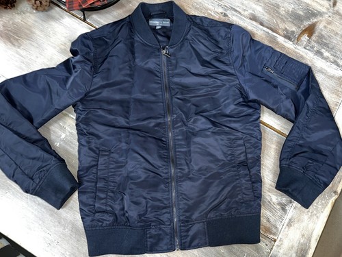 Men's Bleecker and Broad Nylon Navy Full Zip Jacket Size