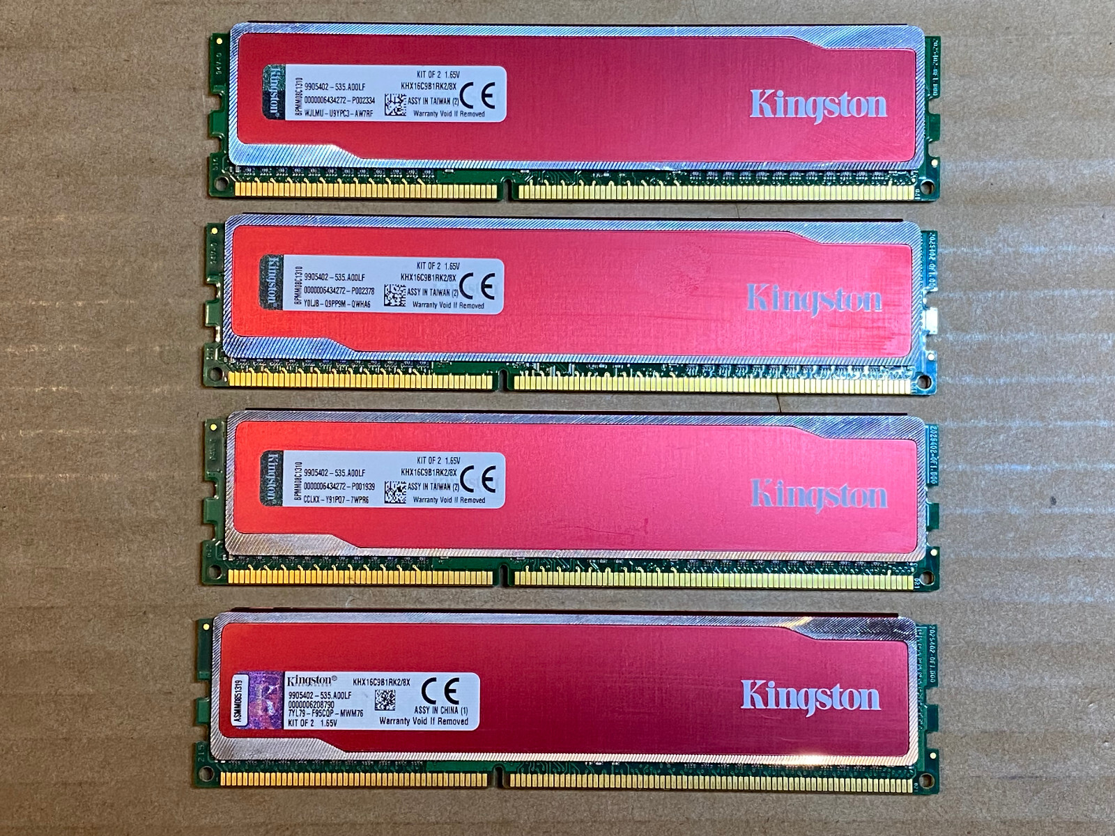 16GB (4x4GB) Kingston HyperX Red KHX1600C9B1R DDR3-1600MHz
