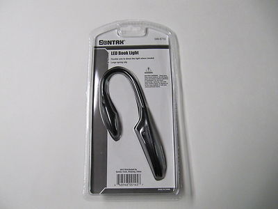 NEW SONTAX LED BOOK LIGHT SUPER BRIGHT LED FLEXIBLE ARM BLACK
