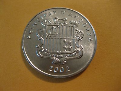 2002 Andorra Coin 1 centim    Agnus Dei  Lamb of God  nice large coin religion