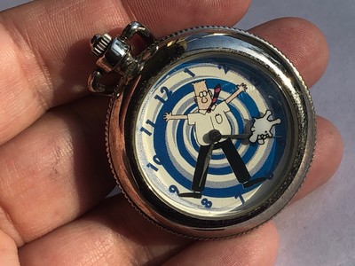 Fantasia Pocket Watch Cartoon Character Dilbert  Vintage New Battery