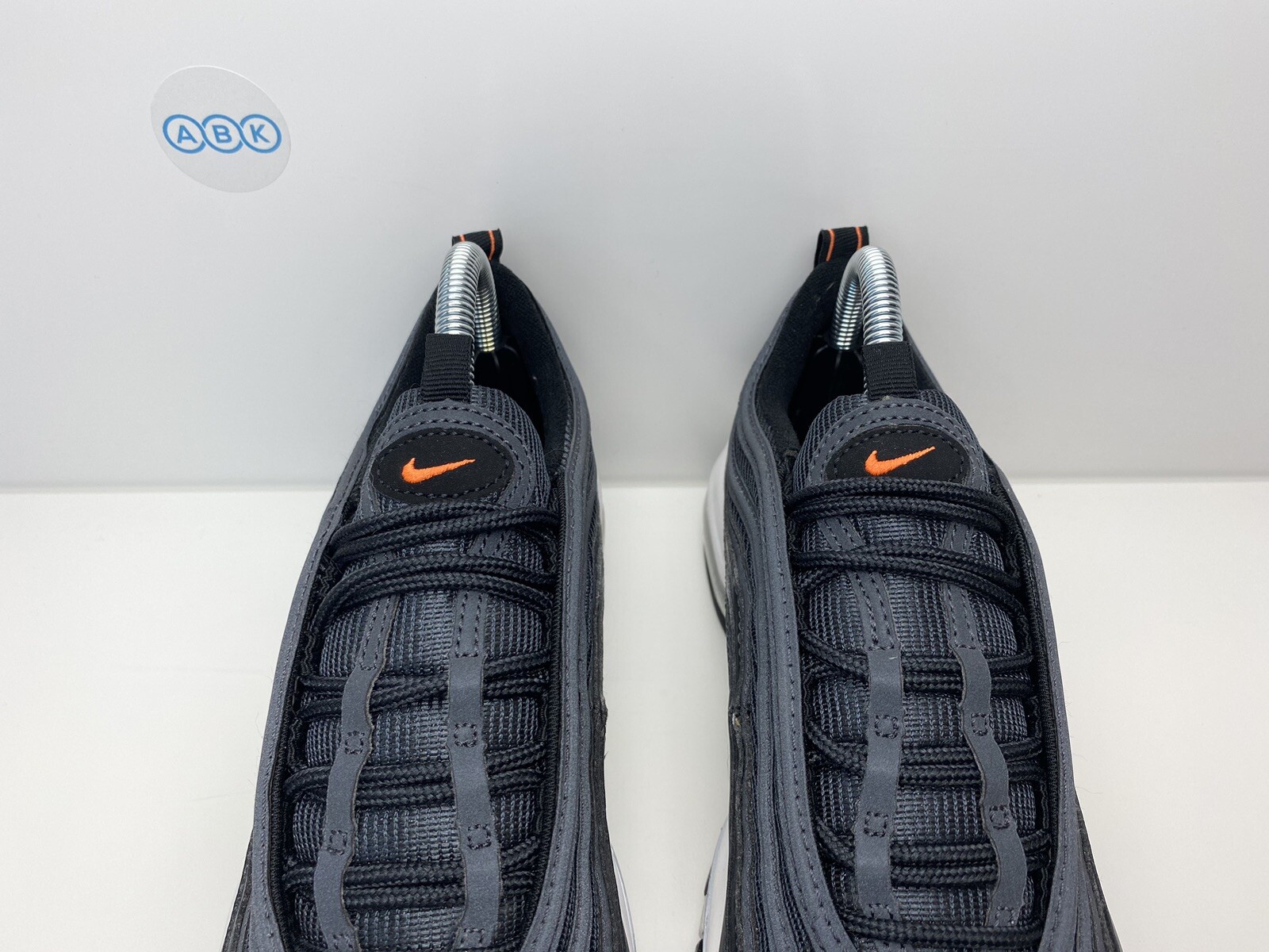 nike air max 97 black with orange tick