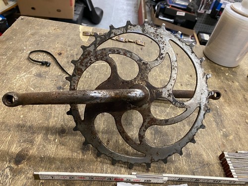 Vtg Skip tooth Crank Sprocket Bicycle 1930's Assy Cruiser