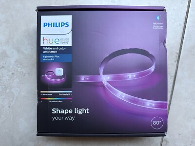 PHILIPS WHITE & COLOR AMBIANCE LIGHTSTRIP PLUS STARTER KIT, NEW