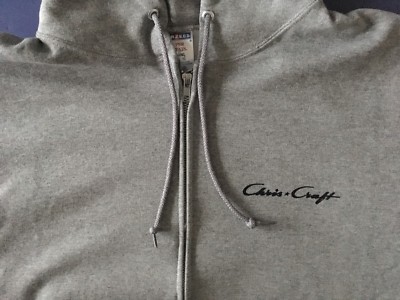 Chris Craft Boats Screen Printed Full-Zip Heavy Hooded Sweatshirt Oxford 