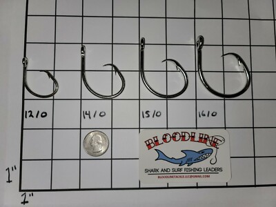 Bloodline tackle 3 pack 5ft 400lb shark surf fishing leader w 15/0 Duratin hook