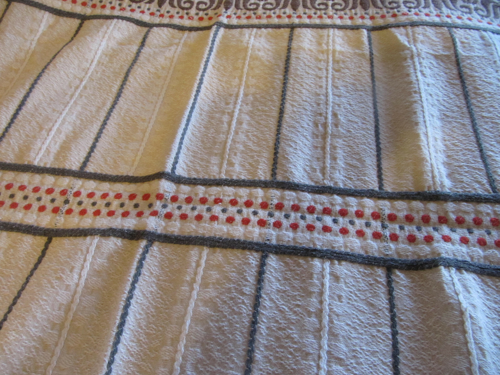 VINTAGE tan orange brown COTTON BLEND BEDSPREAD TWIN? 49 x 90