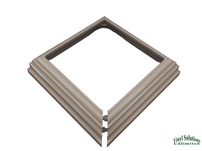 Vinyl PVC 4'' x 4'' Post Two-Piece Base Trim Skirt - Railing (3 colors) NEW!