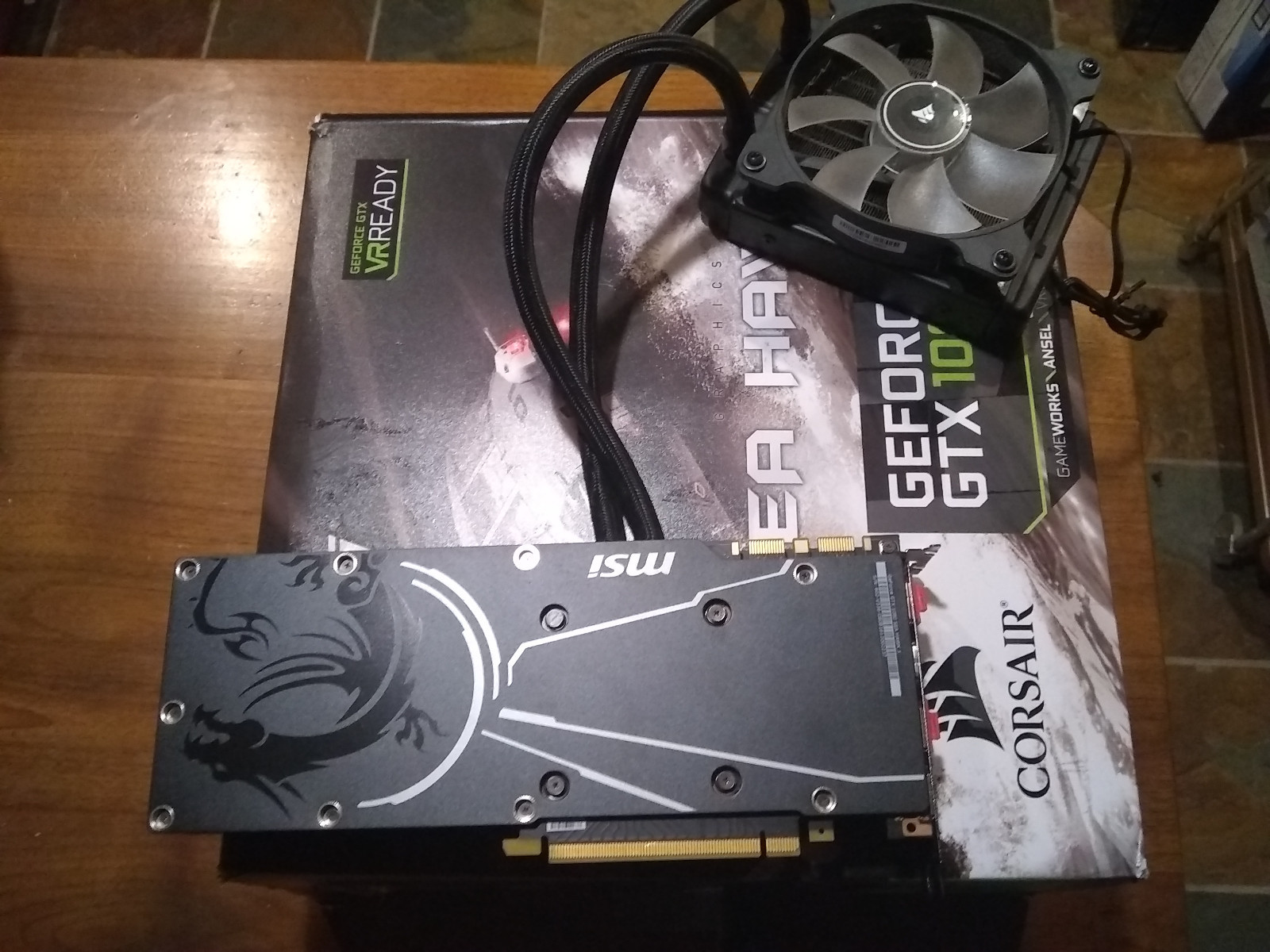 MSI GeForce GTX 1080 SEA HAWK HYBRID DirectX 12 8GB 352-Bit GDDR5X SLI Ready