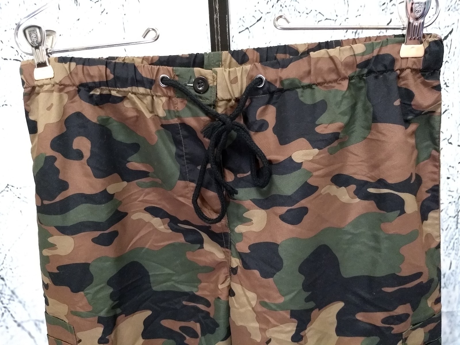 Urban Groove Size MA Drawstring Green Woodland Camo Cargo Pants Hip Hop Beat