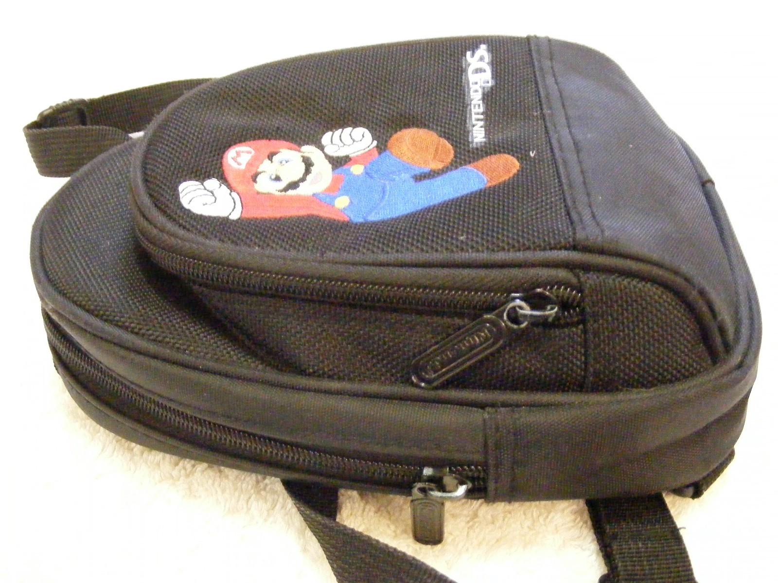 Nintendo DS Black Carrying Case - Straps - 2 Zipper Compartments