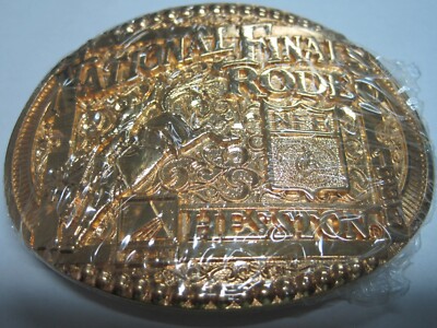 Hesston GOLD Dealer Award 1998 NFR Cowboy Rodeo Adult Buckle New