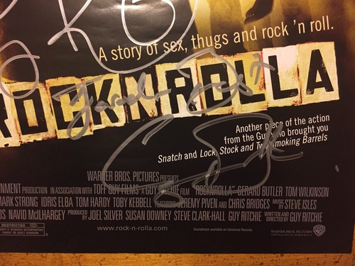 Idris Elba Gerard Butler + 3 SDCC 2008 Rock N Rolla Cast Signed Autograph Poster