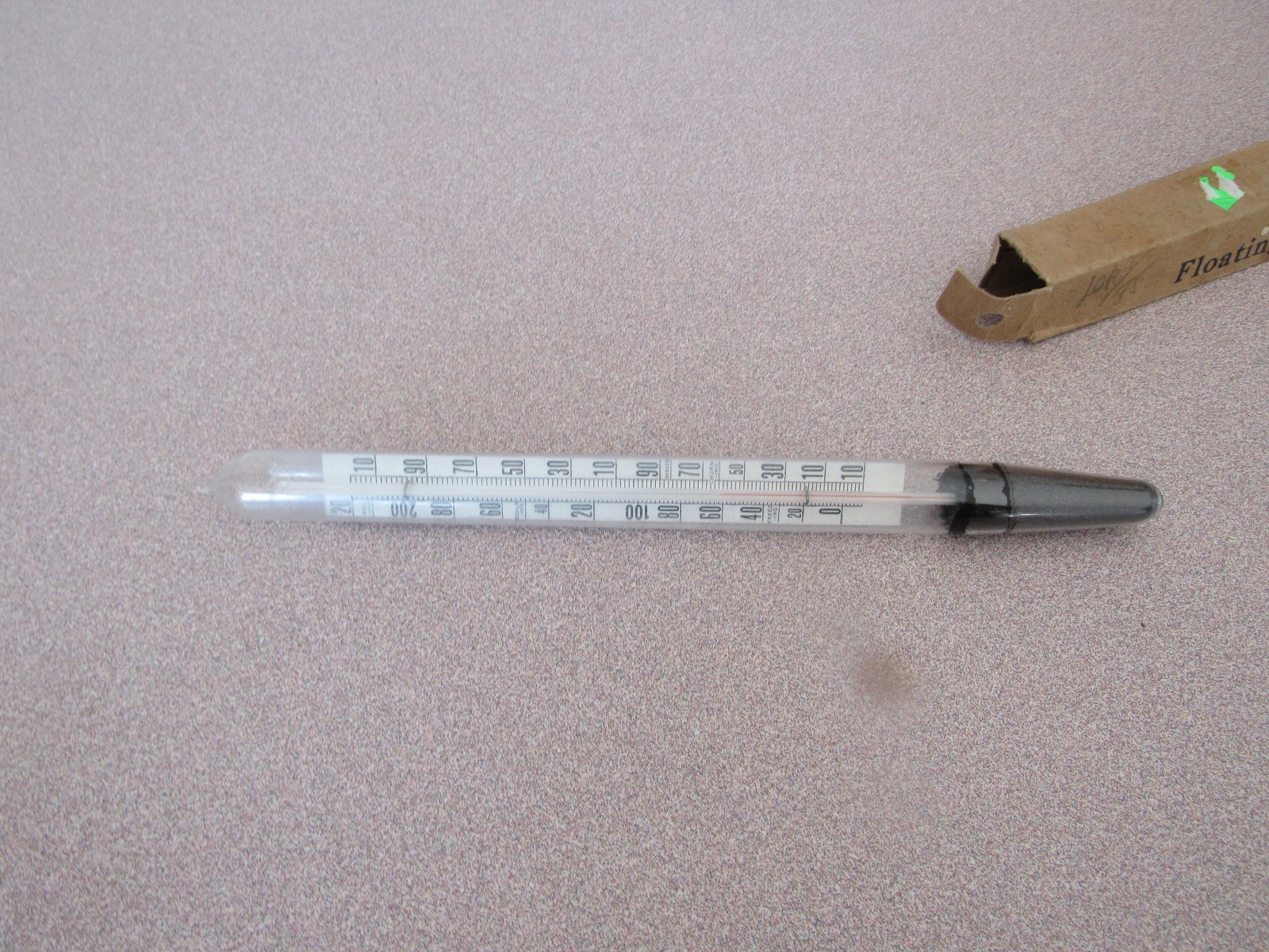 Vintage Taylor Floating Dairy Enclosed Scale Thermometer In box