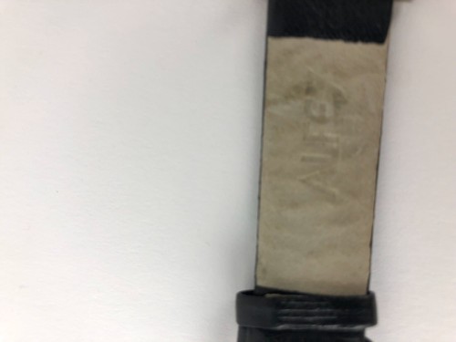 ALFEX Women's Watch Model #5221 Skeleton Face Stainless Steel & Leather RARE