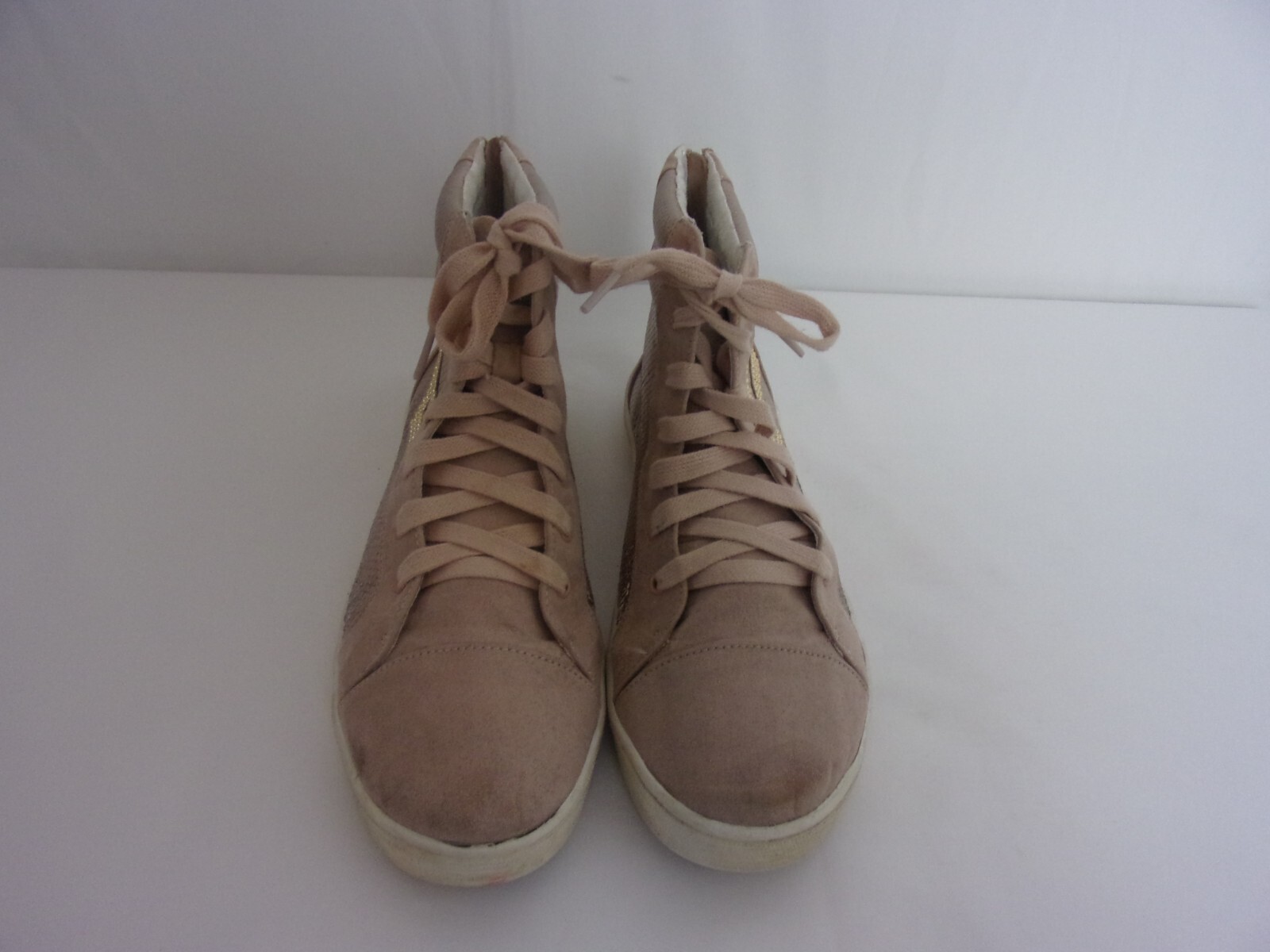 Justice Lace-Up Back Zip High Top Casual Sneaker Shoe SIZE